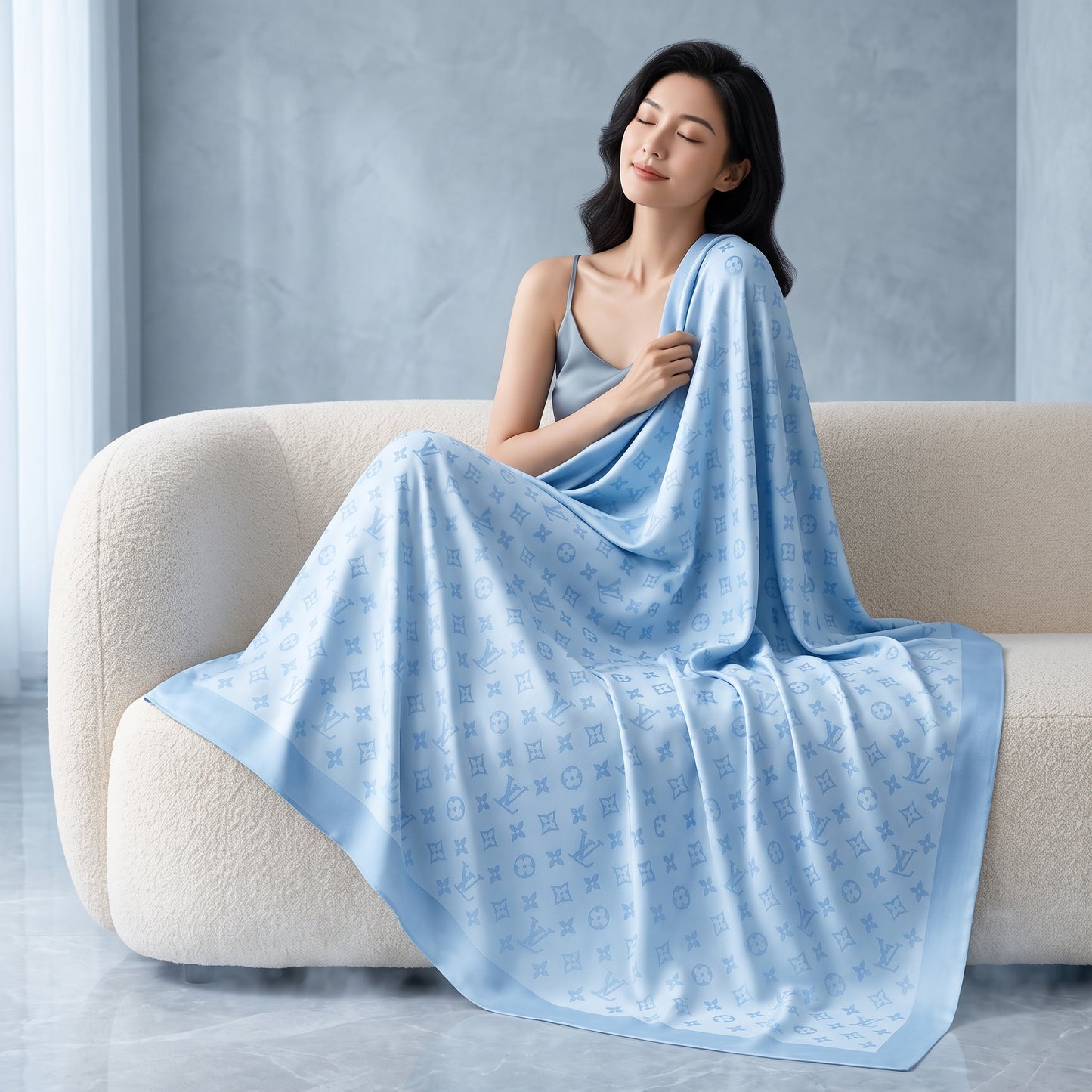 Cooling Blanket – Arctic Blue 50" × 60"
